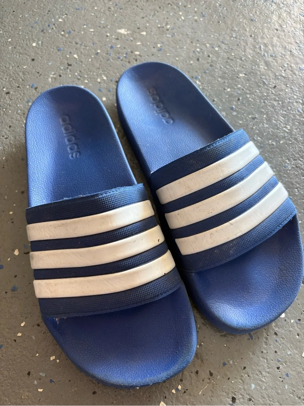 Adidas Blue & White Slide Sandals